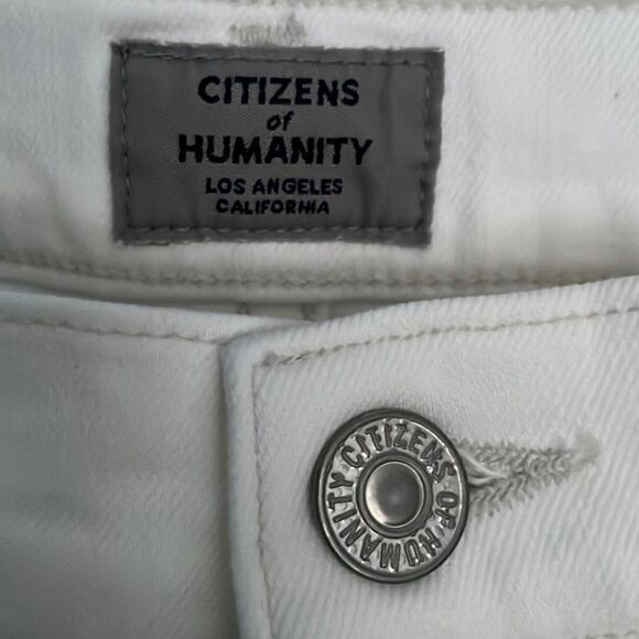 Citizens of Humanity Harlow Ankle high rise slim white jeans 28 - Picture 4 of 10